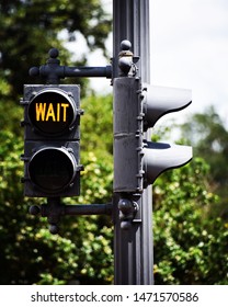 Vintage Crosswalk Showing Wait. Winter Park FL.