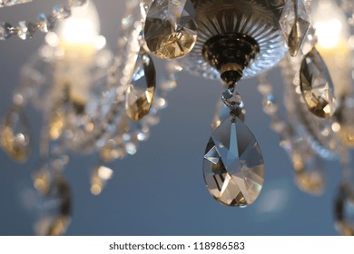 Vintage crystal lamp details, Luxury