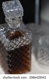 Vintage Crystal Whiskey Decanter, Macro