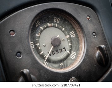 Vintage Dashboard  Of Old-timer Car