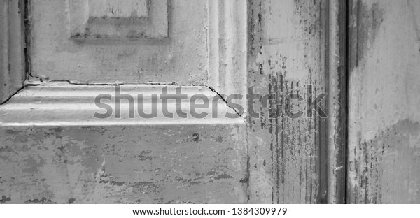 Vintage Distressed Door Trim Chippy Paint Stock Photo Edit Now
