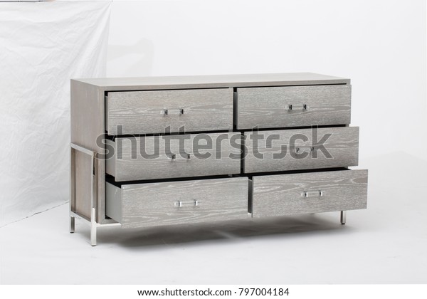 Vintage Dixie Campaign White Chest Drawers Royalty Free Stock Image
