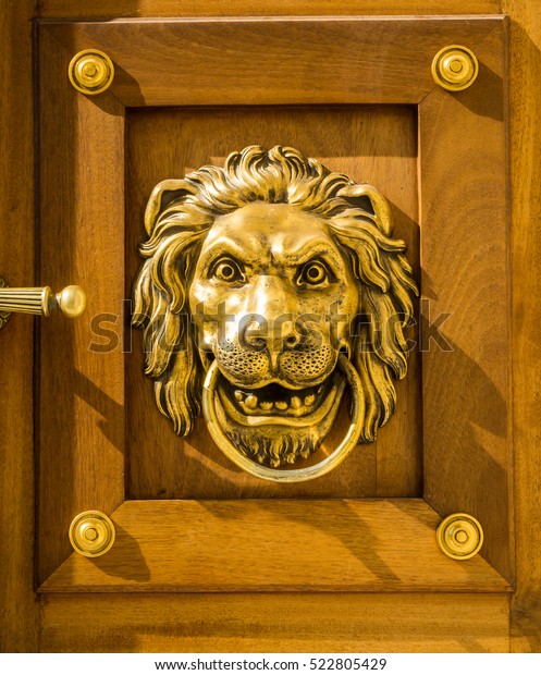 Vintage Door Handle Lion Head Decorative Stock Photo Edit Now