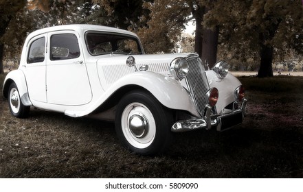 vintage dream wedding car (selective soft focus)