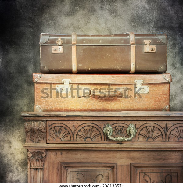 Vintage Dresser Suitcase Stock Photo Edit Now 206133571