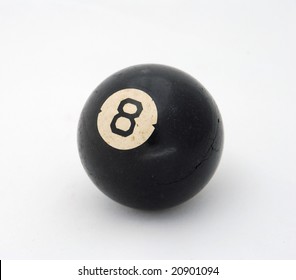 Vintage Eight Ball Isolated On White