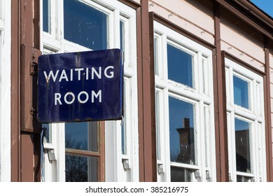 Vintage English Railway Waiting Room Sign