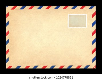 Vintage Envelope Stamp On Black Background Stock Photo 1024778851 ...