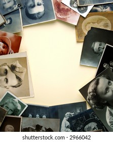 Vintage Eyes. Very Old Photographs As Frame