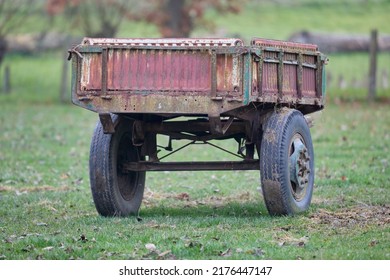 Vintage Farm Wagon In Prairie