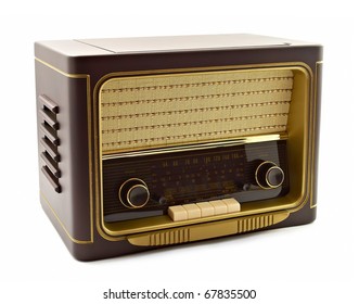 Vintage Fashioned Radio Isolated