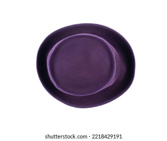 Vintage Female Purple Hat Isolated On White Background