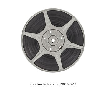 Vintage Film Movie Reel Isolated With Clipping Path.