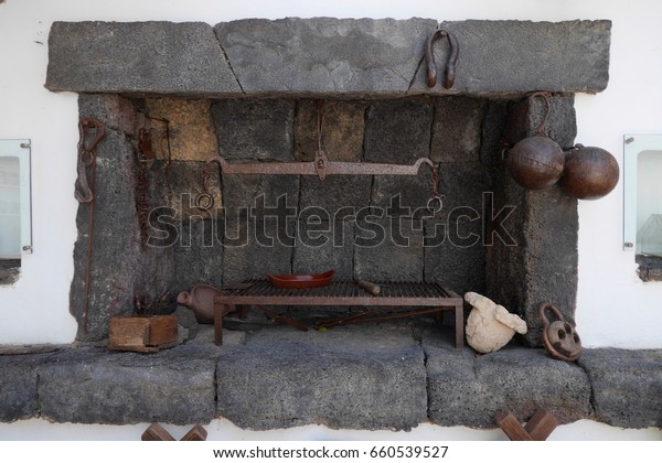 Vintage Fireplace Accessories Stock Photo Edit Now