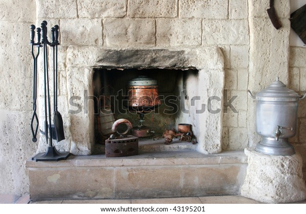 Vintage Fireplace Kitchen Tools Old House Stock Photo Edit Now