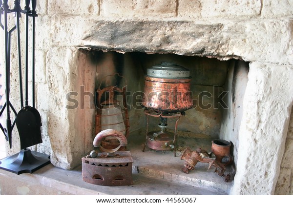 Vintage Fireplace Kitchen Tools Old House Stock Photo Edit Now