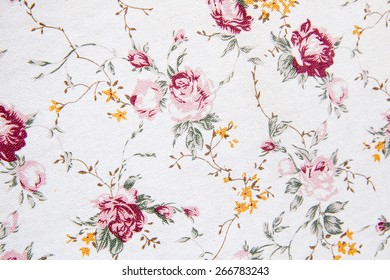 Vintage floral fabric - Shutterstock ID 266783243