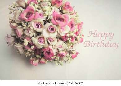 vintage flowers card happy birthday holiday stock photo edit now