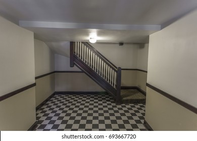 Vintage Foyer Or Lobby Of Old Apartment Building