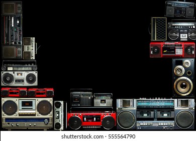 Vintage Frame Of Radio Boombox Of The 80s