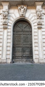 Vintage Front Door Painted Dark Blue