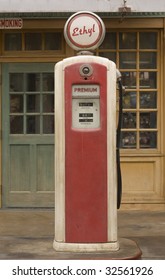 Vintage Gas Pump Featuring Ethyl Gas