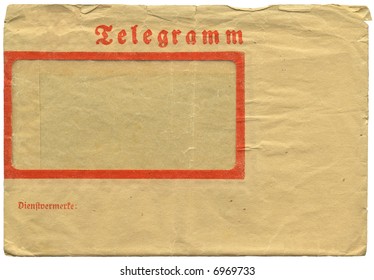 Vintage German Telegram Envelope, Frontside