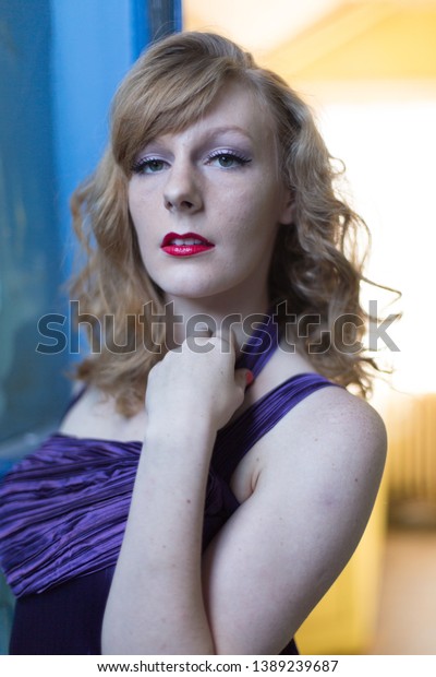Vintage Glamour Portrait 1950 Hollywood Style Stock Photo Edit