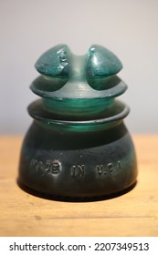 Vintage Glass Insulator Telephone Pole Wires