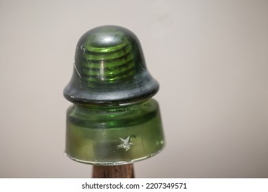 Vintage Glass Insulator Telephone Pole Wires