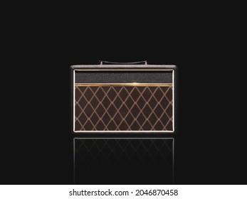 Vintage Guitar Amplifier Isolated On Black