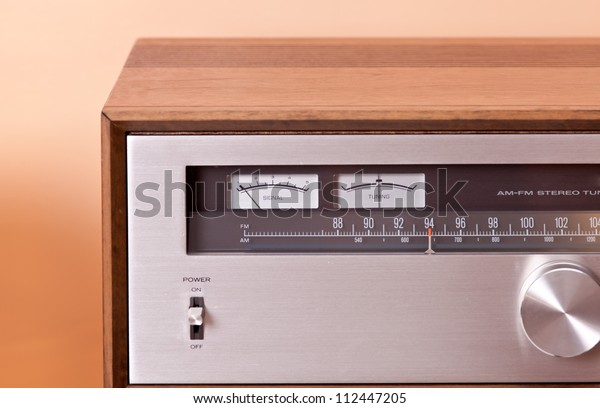 Vintage Hifi Stereo Tuner Wooden Cabinet Stock Photo Edit Now