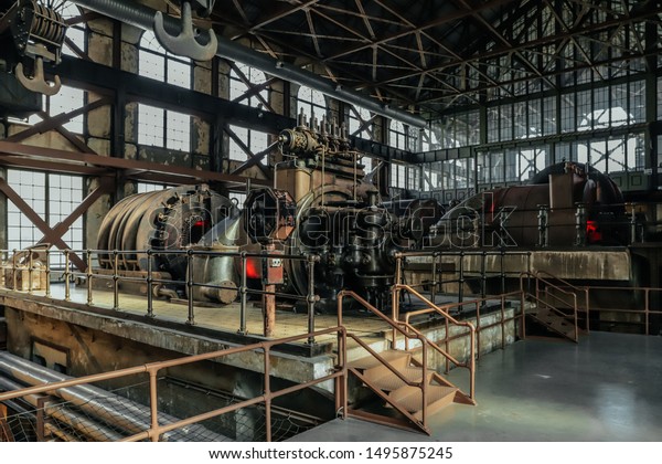 Vintage Historic Power Plant Turbine Stock Photo 1495875245 | Shutterstock