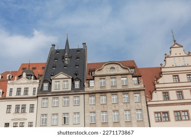 Vintage historical buildings in Leipzig Germany on sunny fall day - Powered by Shutterstock