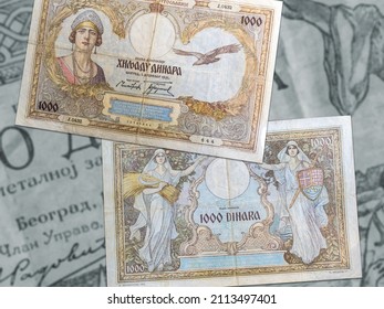 Vintage Historical Kingdom Of Yugoslavia Banknotes