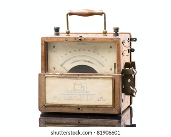 vintage industrial wattmeter  isolated over white - Shutterstock ID 81906601