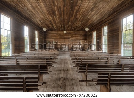 Vintage interior of an authentic early 19th century Chapel.