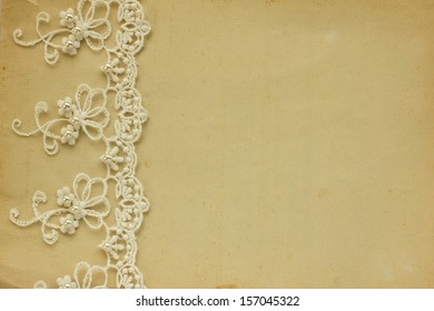 Vintage Lace On The Old Paper