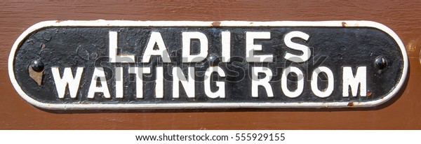 Vintage Ladies Waiting Room Sign On Stock Photo Edit Now