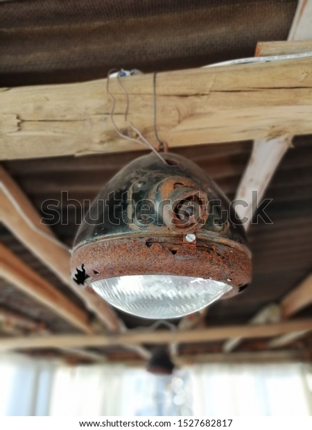 Vintage lamp made of a car\
lamps 