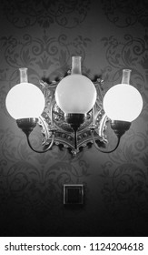 Vintage Lamp On The Wall In The Gothic Style