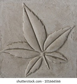 Vintage Leaf Impression In Wall Decoration