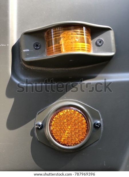 Vintage led\
yellow turn light of soldier\
off-road