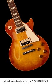 Vintage Les paul guitar with a honeyburst finish