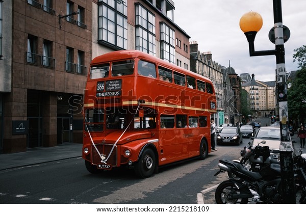 A\
vintage London bus, June 15th 2022 Edinburgh,\
Scotland