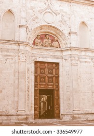 Vintage Looking Sant Agostino Michelozzo, Montepulciano In Tuscany, Italy