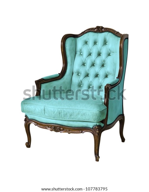 Vintage Luxury Armchair Isolated Clipping Path Stock Photo Vintage Luxury Armchair Isolated Clipping Path Stock Photo