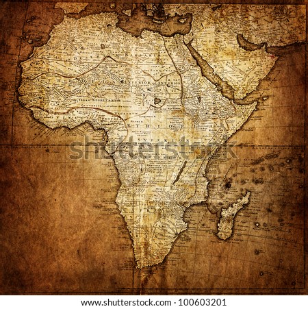 vintage map Africa