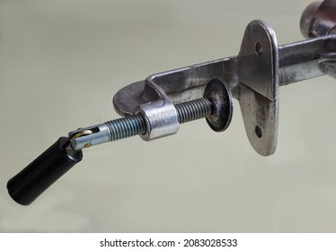 Vintage Meat Grinder. Isolated On White With Clipping Path.