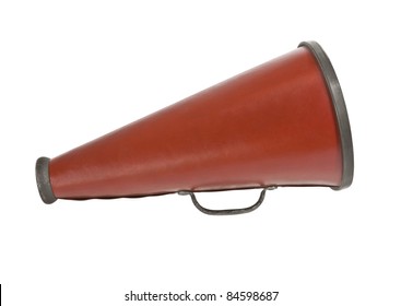Vintage megaphone from the 1920's isolated on white.